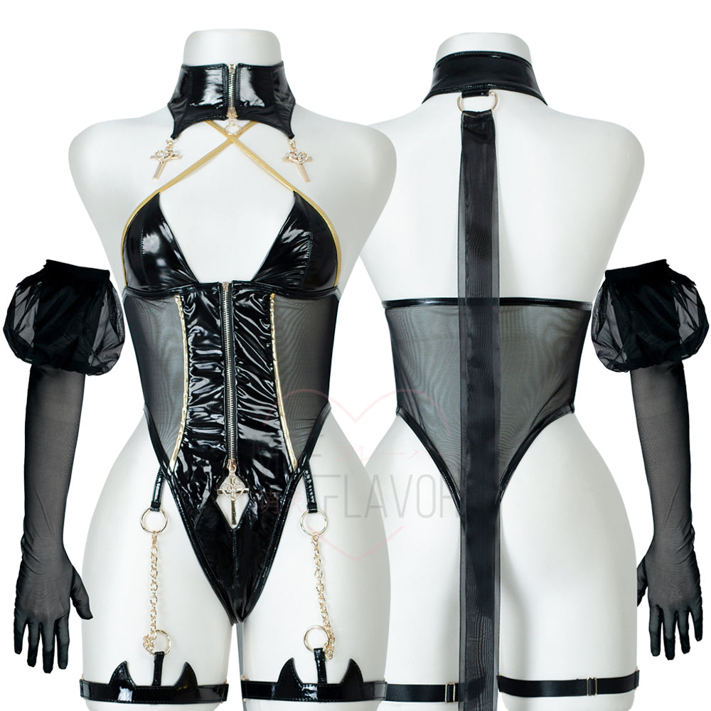 コスプレ衣装 Gold Drip Nun Chain Bodysuit MOE flavor Gold Drip Nun Chain Bodysuit – MOEFLAVOR INTL