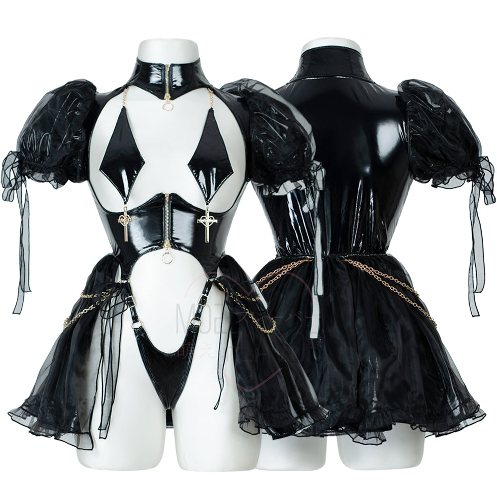 Gold Drip Nun Chain Dress Lingerie  MOEFLAVOR INTL