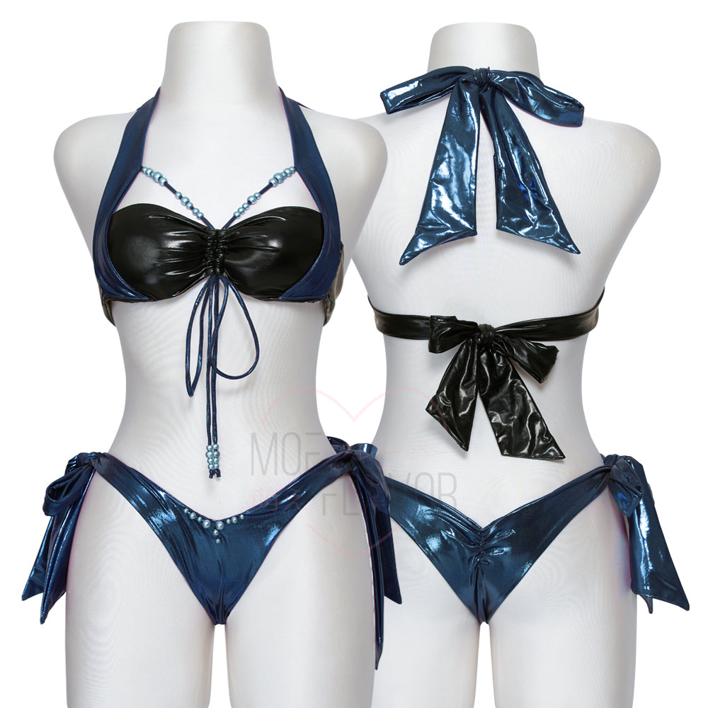 Siren Swimsuit – Sexy Bikini with Halter Tie & Pearls – MOEFLAVOR INTL