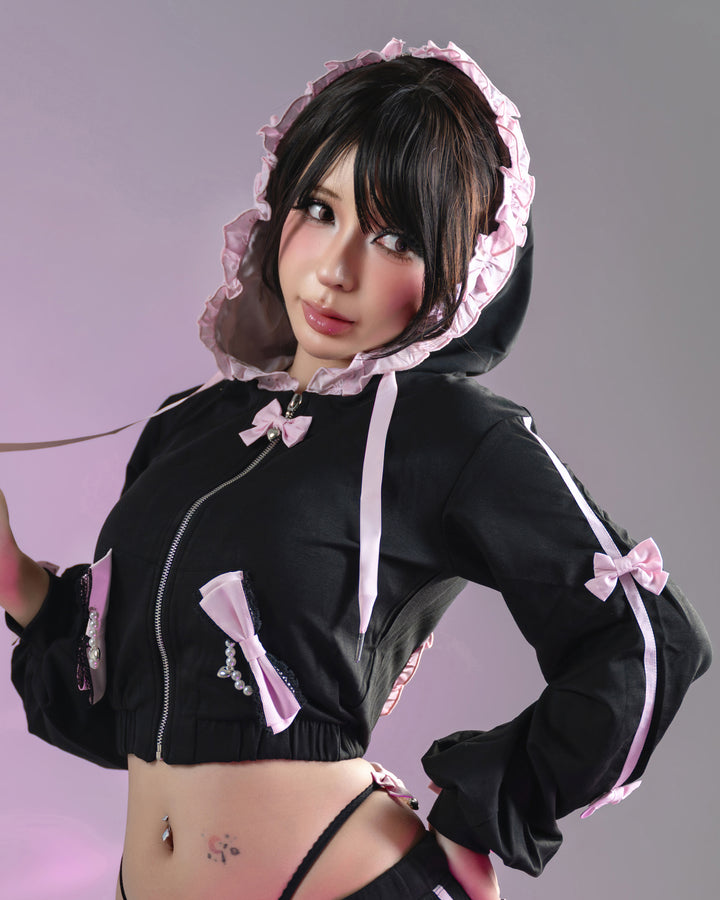 Pre-Order Jirai Kei Bow Track Hoodie