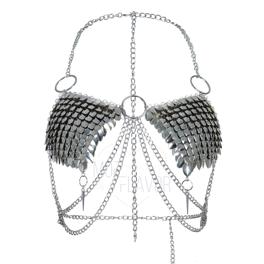 Iron Maiden Top / Skirt Steel Chainmail Scalemail - MOEFLAVOR - INTL 