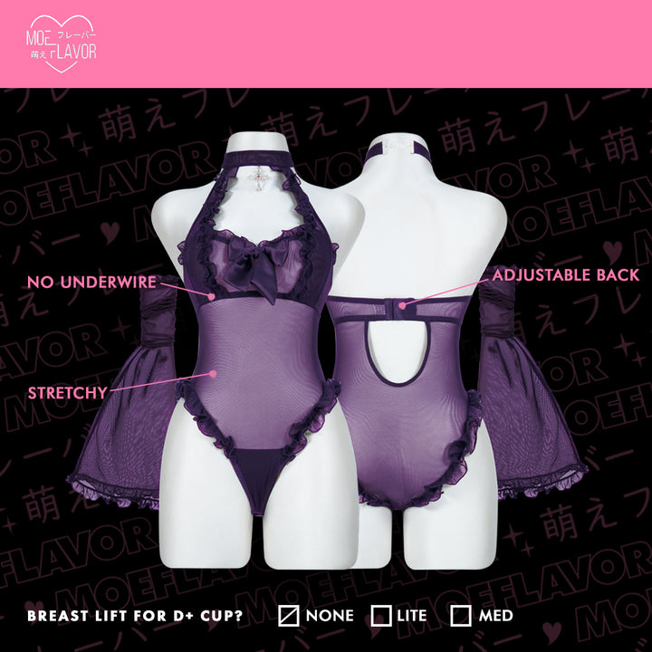 Widow’s Veil Mesh Lingerie Bodysuit