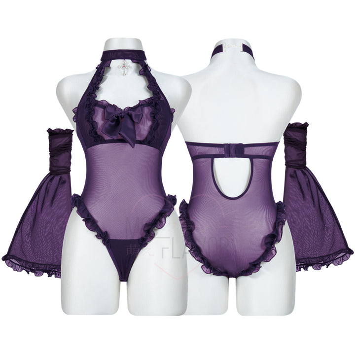 Widow’s Veil Mesh Lingerie Bodysuit