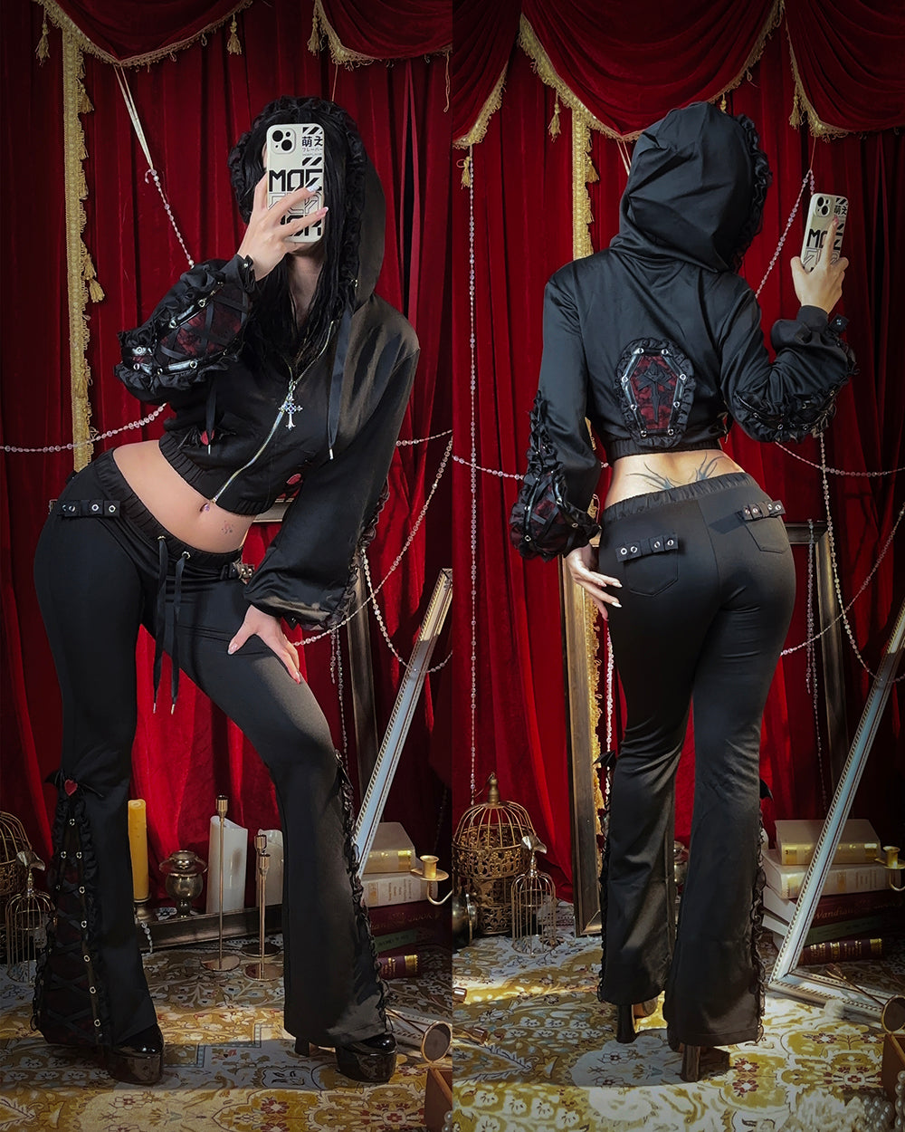 Goth Vampire Track Hoodie