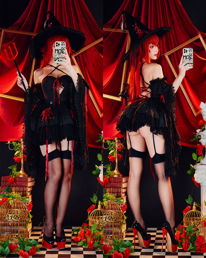 Blood Moon Laced Witch Dress