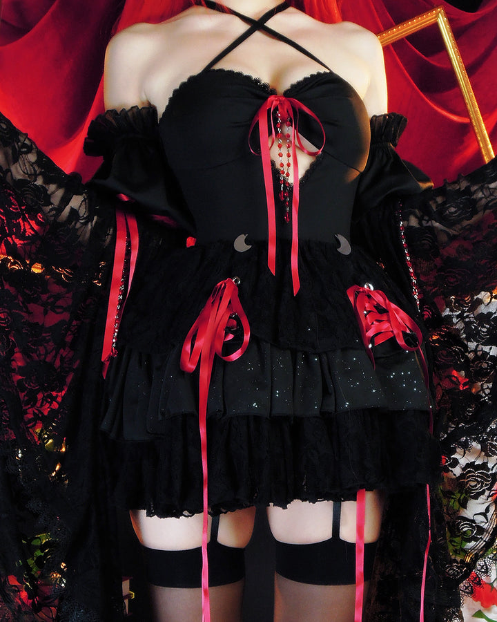 Blood Moon Laced Witch Dress