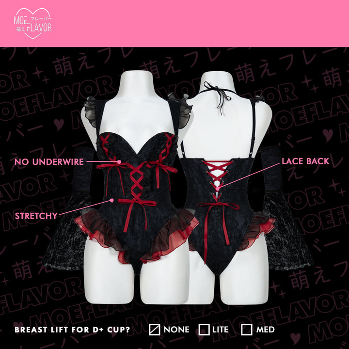 Midnight Bite Vampire Mesh Lingerie Bodysuit