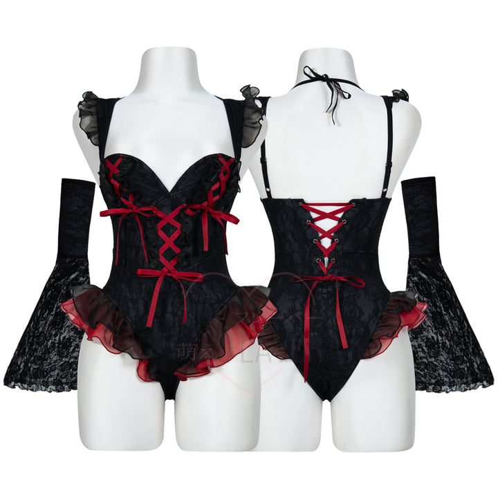 Midnight Bite Vampire Mesh Lingerie Bodysuit