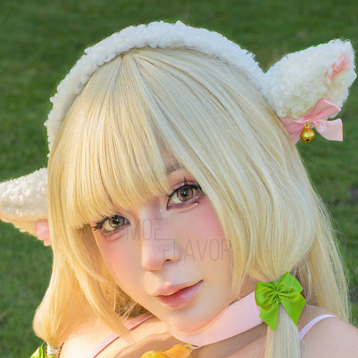 Blushing Lamb Bow Sheep Headband Costume