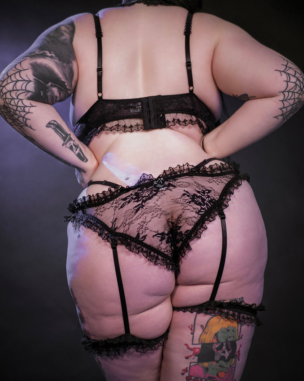 Pre-Order Goth Angel Ruffled Lace Lingerie