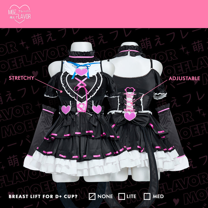 Fallen Grace Ruffle Heart Goth Dress