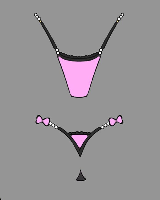 Gyaru Bow Kitty Leopard Thong - MOEFLAVOR - Waifu Inspired Fashion and Lingerie Store