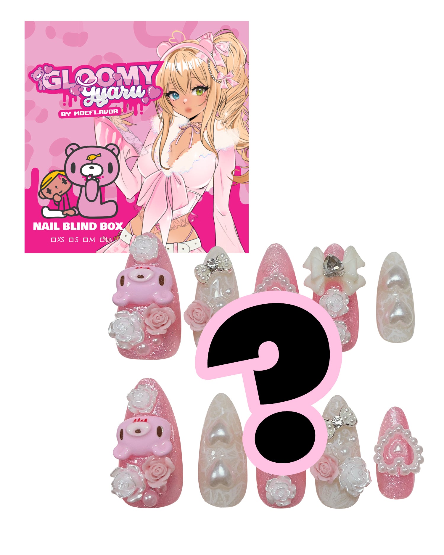 Vday Gloomy Bear Gyaru Nail Blind Box – MOEFLAVOR INTL
