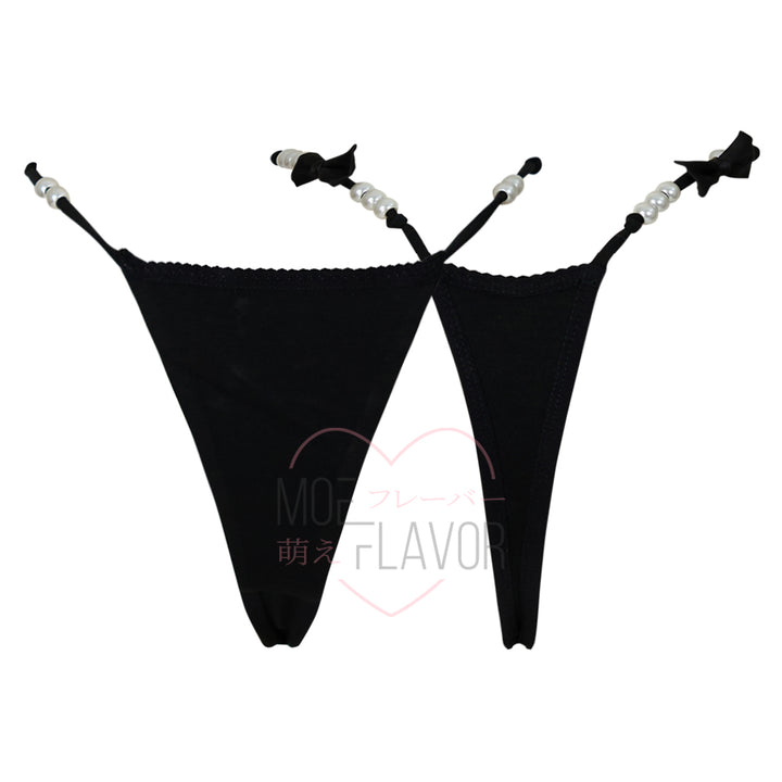 Gyaru Bow Kitty Leopard Thong