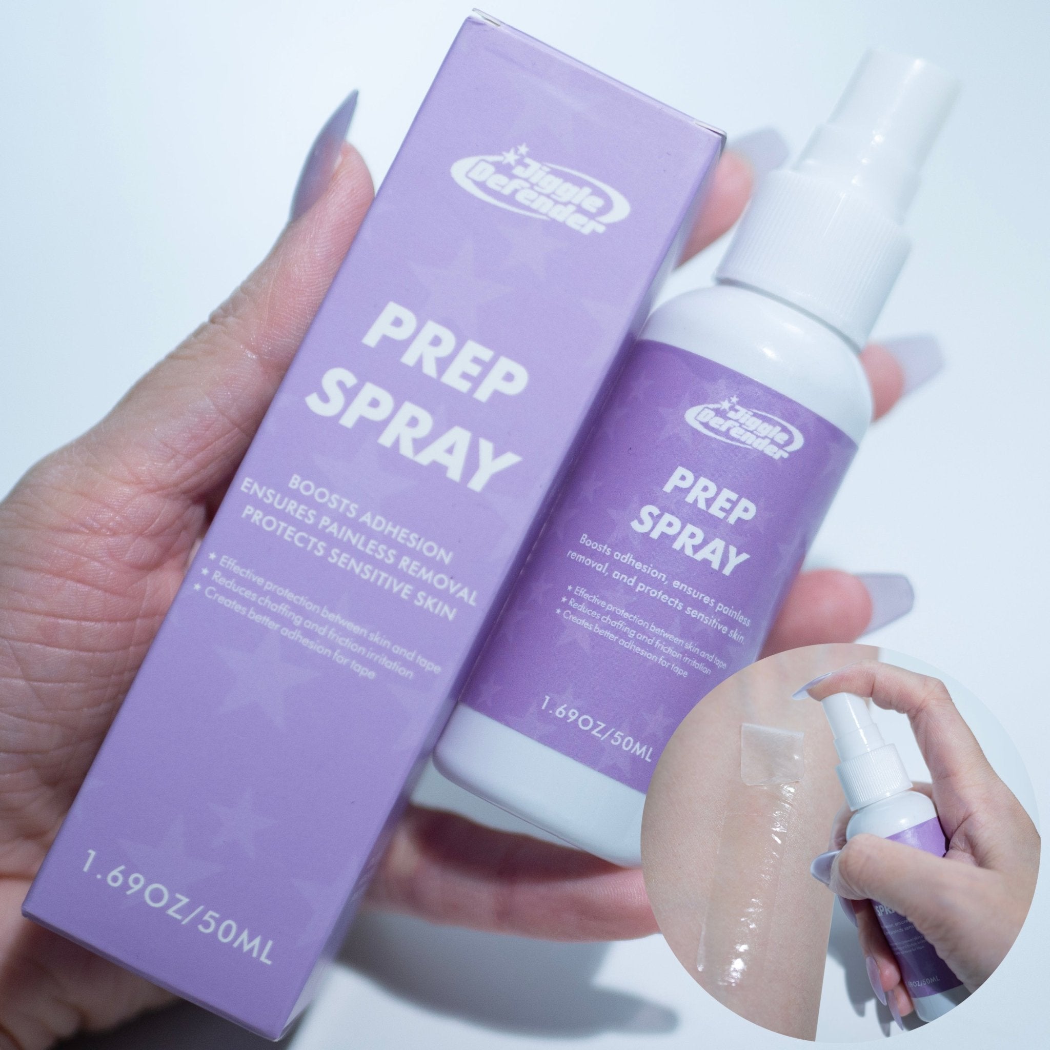 Jiggle Defender Prep/Remover Spray (Barrier and Removal Spray for Adhe ...
