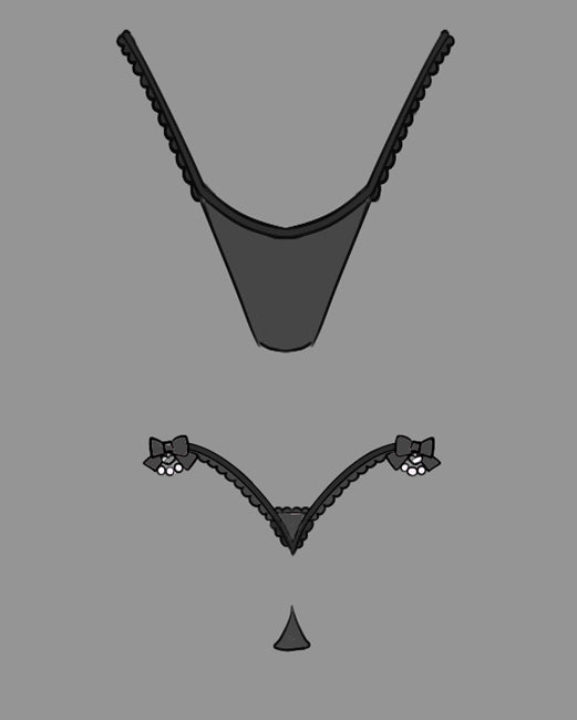 Jirai Kei Bow Thong - MOEFLAVOR - Waifu Inspired Fashion and Lingerie Store