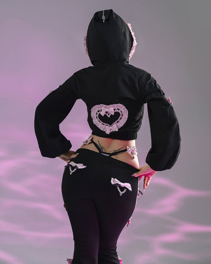 Pre-Order Jirai Kei Bow Track Hoodie