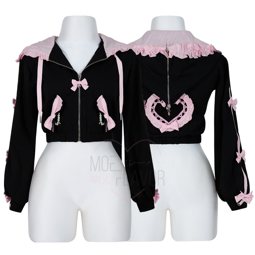 Pre-Order Jirai Kei Bow Track Hoodie