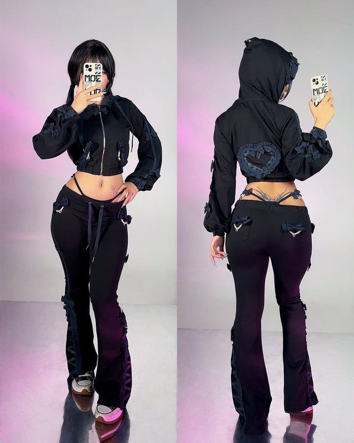 Pre-Order Jirai Kei Bow Track Pants