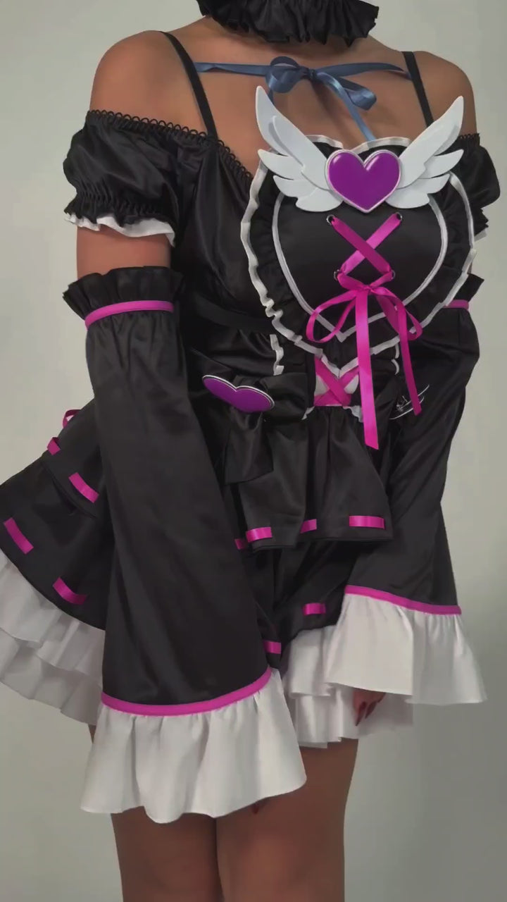 Fallen Grace Ruffle Heart Goth Dress
