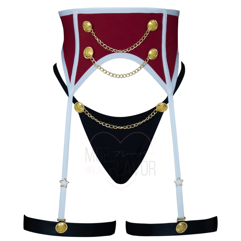 Stolas Helluva Boss Red Feather Lingerie