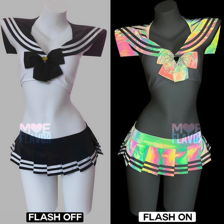 Kawaii Reflective Rainbow Sailor Set